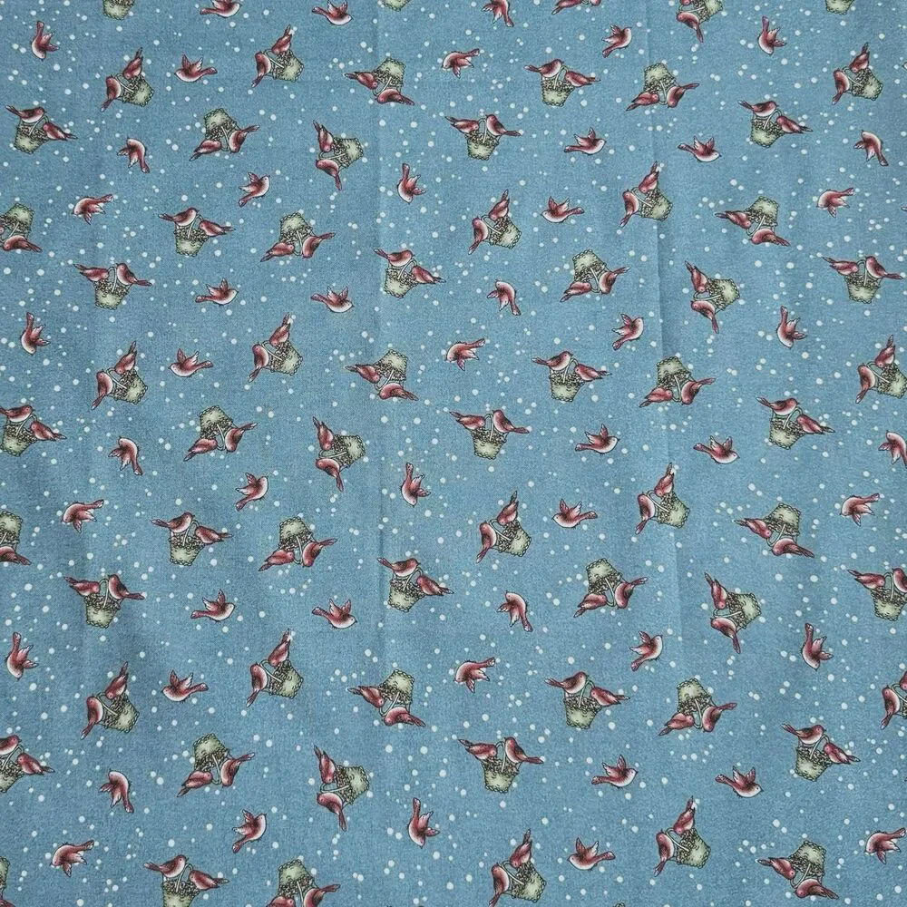 Fresh Fallen Snow by Kris Lammers 16008 Maywood Cotton Fabric Cardinals 34 x 44
